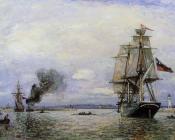 Leaving the Port of Honfleur - 约翰·巴托特·琼坎